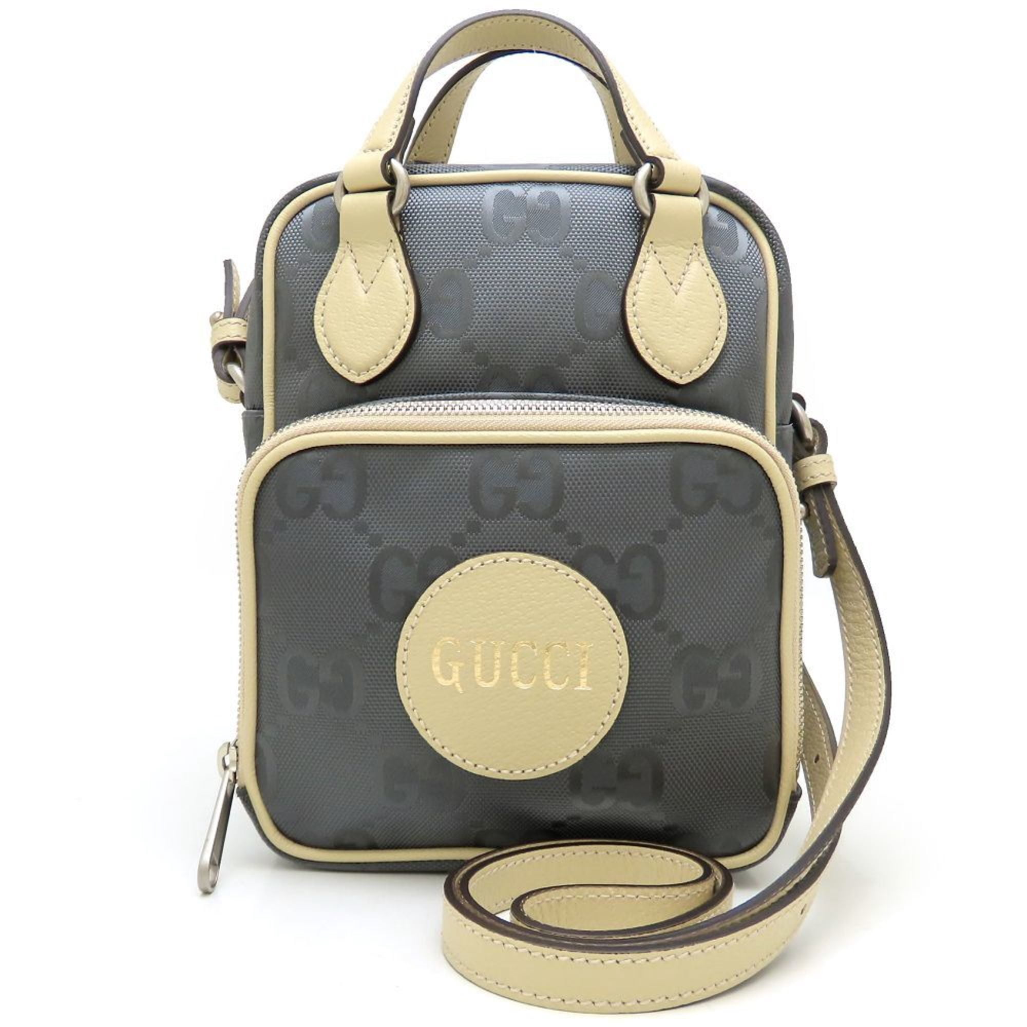 Pre-Owned GUCCI Off the Grid 625850 Shoulder Bag Nylon x Leather Gray ...
