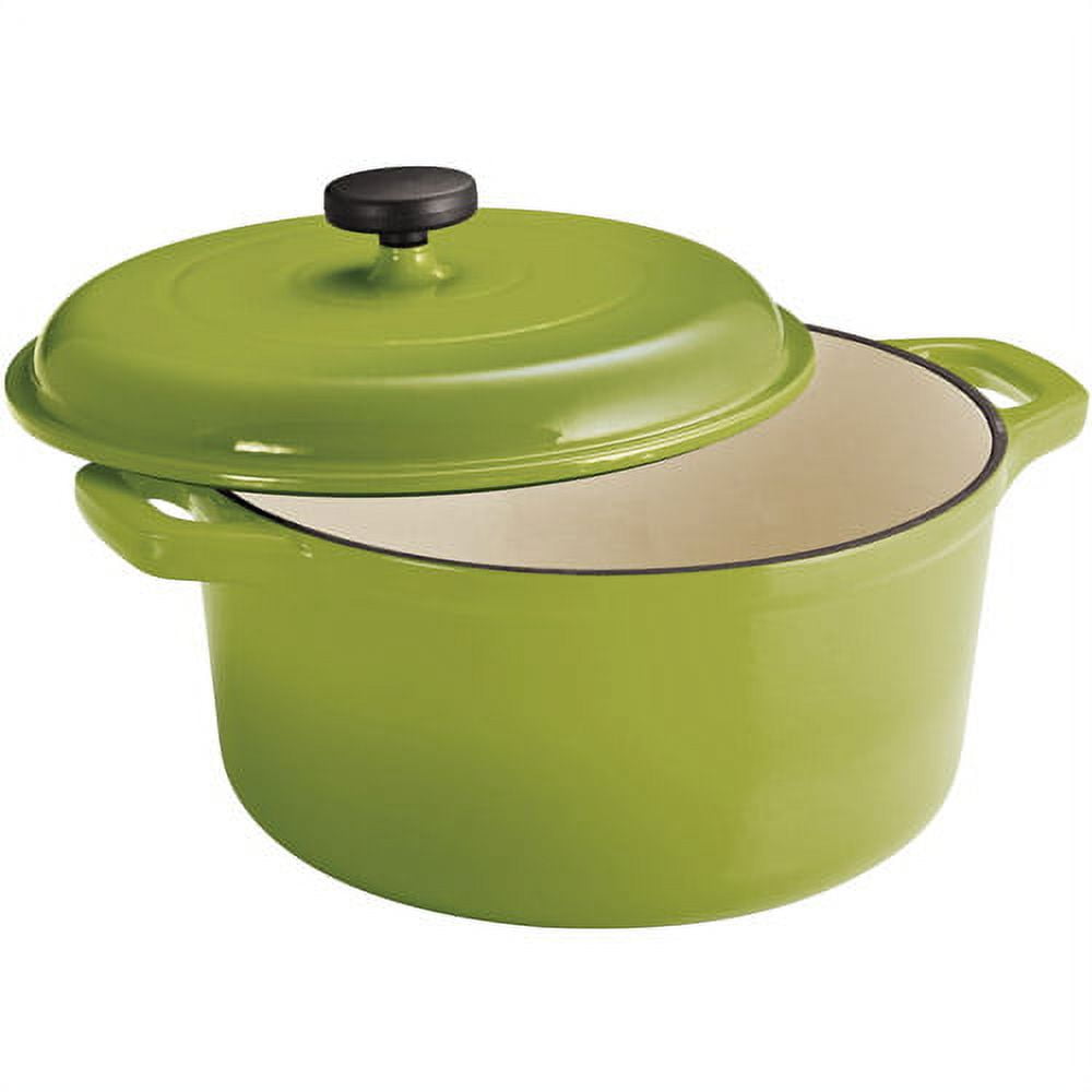 Tramontina 6.5 Qt Enameled Round Cast Iron Dutch Oven, Green