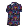 thumbnail image 4 of Wukai Indian Mandalas Dragonfly Men’s Polo Shirts,Quick-Dry Athletic Shirt,Classic Fit Shirts-Small, 4 of 8