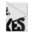 thumbnail image 2 of Black and White Soft Flannel Fleece Blanket, Practice Makes Progress Phrase for Motivation and Hardwork Life Philosophy, Cozy Plush for Indoor and Outdoor Use, 70" x 90", Black White, by Ambesonne, 2 of 5