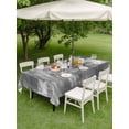 thumbnail image 4 of Outdoor Tablecloth with Umbrella Hole for Patio/Picnic/Party/Camping, Modern Minimalist Waterproof Table Cloth Rectangle Table Cover Washable, Abstract Painting Texture Gray (54"x 80"), 4 of 9