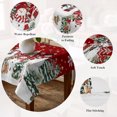 thumbnail image 5 of Red Christmas Table Cloth Waterproof Tablecloths, Snowman Snowflake Xmas Tree Winter Tablecloth Dining Table Cover for Kitchen Party Tabletop Outdoor, Rectangle Tablecloth 60x102 Inch, 5 of 9