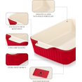 thumbnail image 5 of 4.4 QT Baking Dish, 9x13 Large Casserole Dish for Oven, Ceramic Baking Pan, Rectangular Lasagna Pan Deep with Handles for Baking, Durable Microwave Oven Safe, Red, Series BAKE-BAKE, 5 of 18
