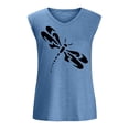 thumbnail image 4 of Birdeem T-Shirt Sans Manches à Col en V Imprimé Mode Décontractée pour Femmes, 4 of 5