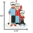 thumbnail image 5 of Personalized Family Christmas Ornament 2024 - Snow Winter Vacation Ski Family of 3 Home Decorations, 5 of 10