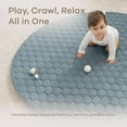 thumbnail image 4 of Comfy Cubs Premium Play Mat, Round (Large) 60" - Kids & Toddler Play Mat Non-Slip Bottom - Pacific Blue, 4 of 7
