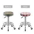 thumbnail image 3 of Uemuo Strawberry Pattern Round Bar Stool Seat Covers Washable Stool Cushion Slipcover Elastic Bar Chair Covers-14 inch, 3 of 7