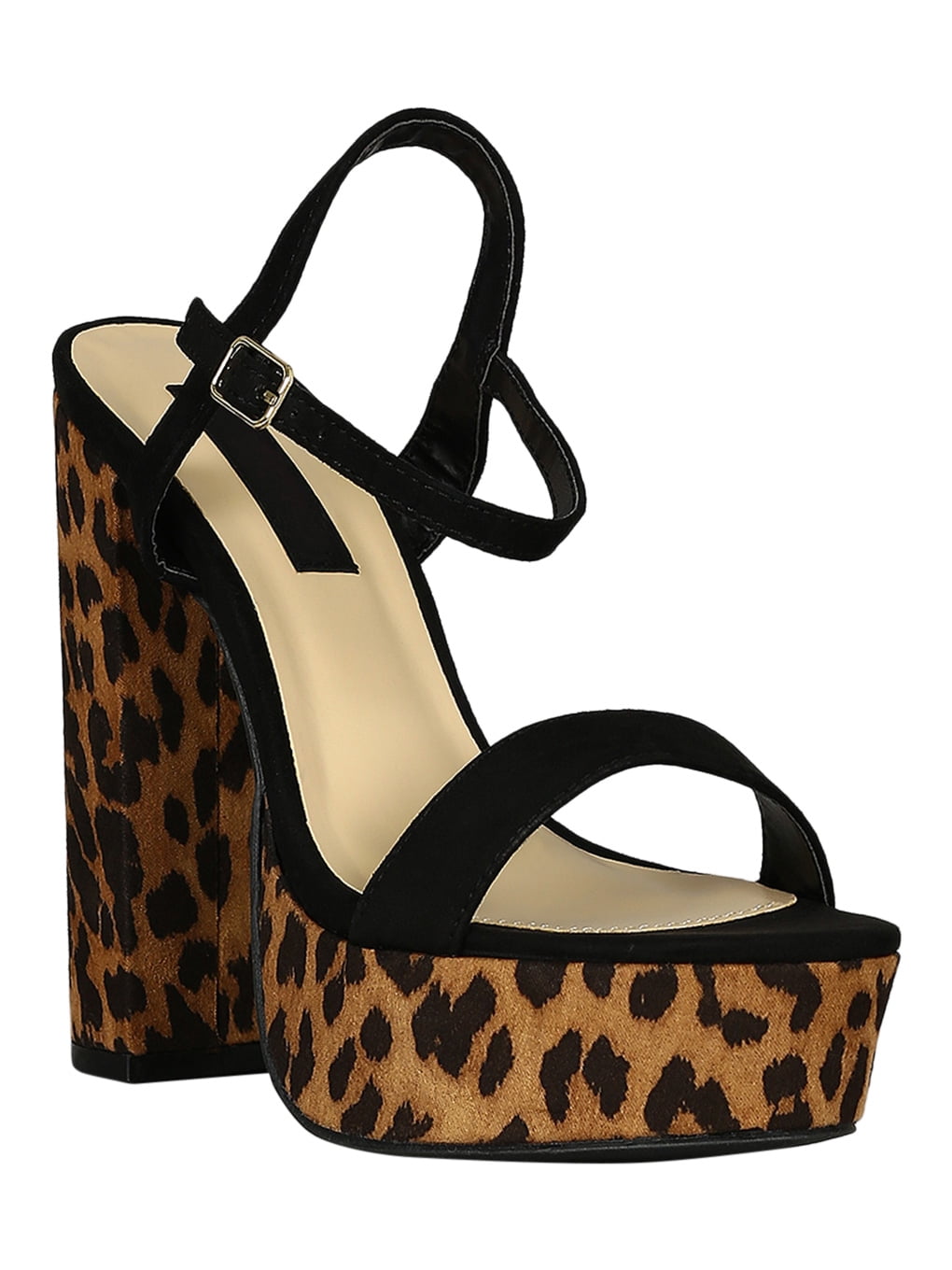open toe ankle strap platform chunky heeled sandals
