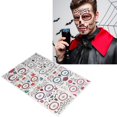 thumbnail image 3 of Face Tattoo Sticker, Decoration Face Makeup Tattoo Sticker Bright Color Exquisite Unique  for Party, 3 of 7