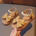 thumbnail image 2 of Povozer Toddler Girl Sandals Children's Soft Sole Shoes Fashion Girls' Bow Princess Shoes Baby Beach Shoes (Yellow, 11.5 Little Child), 2 of 5