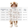 thumbnail image 3 of Maqroz Animal Print Boys Girls Fleece Jumpsuit Long Sleeve Hooded Romper Cute Cubby Graphic Loungewear with Zip, 3 of 8
