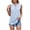 Blue, variant on Tiqkatyck Tank Tops for Women Trendy Women's 2025 Spring and Summer New Solid Color V Neck Button Sleeveless Chiffon Vest Women's Vest Sleeveless Tunic Tops Summer Tops for Women Black L