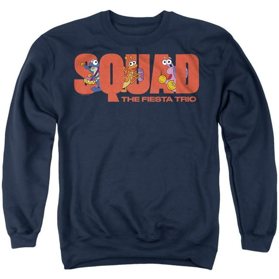 Popfunk Dora The Explorer Squad, The Fiesta Trio Unisex Adult Crewneck Sweatshirt, Navy, Small