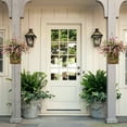 thumbnail image 7 of Wildflowers Door Hanging Basket, Spring Wreath for Front Door, Artificial Hanging Basket Farmhouse Floral Door Decor, Rustic Wildflower Garland for Home Porch Entryway Wall Decoration, Pink, 7 of 7