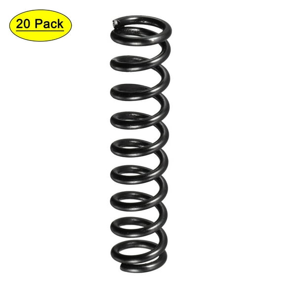 1.2mm Wire Dia 8mm Outer Diameter 35mm Long Compression Spring Black 20Pcs