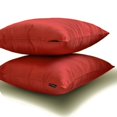 thumbnail image 5 of Funda de almohada lumbar de lujo HomeCentric, color óxido, paquete de 2, 30 x 45 cm (12 x 18 pulgadas), funda de almohada rectangular de satén liso, estilo moderno liso - Satén flameado color óxido, 5 of 5