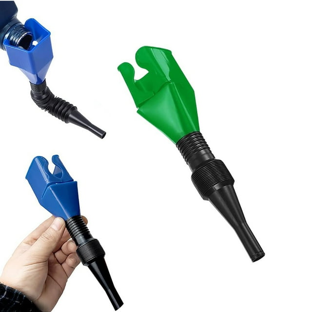 NAOJIE Flexible Entonnoir Flexible pour Drainage, Entonnoir Rétractable pour Carburant Automobile, Entonnoir Universel en Plastique Vert, Entonnoir à Large Ouverture Entonnoirs pour Usage Automobile, Entonnoir Flexible