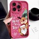 thumbnail image 2 of Funda de silicona con patrón navideño para iPhone, carcasa suave de TPU a prueba de golpes para teléfono iPhone 16, 15, 14, 13, 12, 11 Pro Max Plus, X, XS, XR, 8, 7, 2 of 5