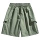 thumbnail image 4 of Puntoco Pantalones Cortos De Cintura Elástica Con Bolsillo Con Cordón Y Cómodos Informales De Verano Para Hombre Negro M, 4 of 6