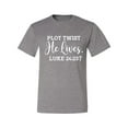 thumbnail image 2 of Wild Bobby Plot Twist He Lives Luke 24:23 Inspirational/Christian Men Graphic Tee, Heather Grey, X-Large, 2 of 5