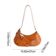thumbnail image 3 of Kumdkd Women's PU Leather Shoulder Bag, 10.62x2.75x3in, Crossbody & Underarm Purse, Fashionable Elegant Tote with Adjustable Strap, Multi Pocket Handbag for Women, Orange, 3 of 7