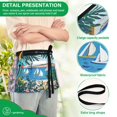thumbnail image 4 of Yayeee Waist Apron with Pockets for Cooking Waterproof Half Server Aprons, Purple Seaside, 4 of 7