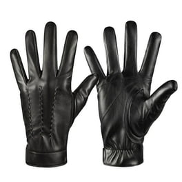 【送料&関税込】ChloAC Two-tone Nylon And Leather Gloves Scoop Women's Two Tone Leather Gloves with Cozy Lining for