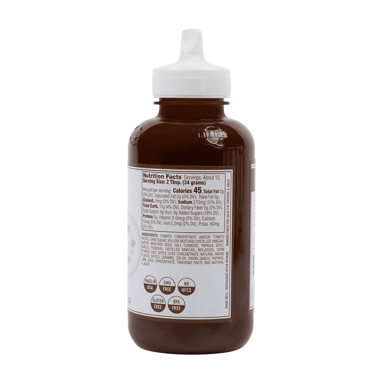 Lillie’s Q Memphis Style BBQ Sauce – Smoky & Sweet Barbecue Sauce for Ribs, Pulled Pork & Chicken, 15.3 oz Squeeze Bottle