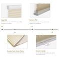 thumbnail image 3 of Bennium Cellular Shades Cordless Honeycomb Window Blinds, Light Filtering Thermal Insulated Noise Reducing, 1.5'' Single Cell Pleated for Home, Shade Size 44" W x 72" H, Beige, JZCEL44BG72D, 3 of 8