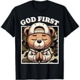 thumbnail image 1 of Camiseta cristiana de estilo hip hop con diseño de oso de peluche, 1 of 2