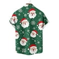 thumbnail image 4 of Mens Christmas Hawaiian Shirts Party Short Sleeve Button Down Shirt Turndown Collar Blouse, 4 of 5