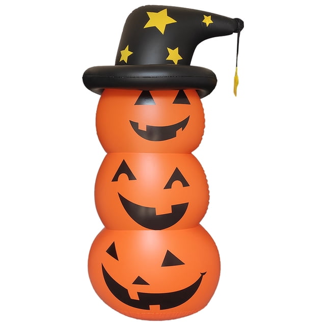 Inflable para Halloween Calabazas Inflables Apiladas Suministros para Fiestas (calabaza)