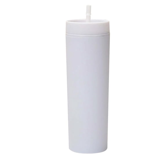 ACDANC Kids Water Bottle Skinny Tumblers Frosted Colored Acrylic Tumblers with Straws and Lids,16 Double Wall Tumblers for Cold Drinks,Reusable Cups Vinyl Gifts,with Straw Reusable Cups
