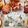 thumbnail image 3 of Sage Green Fall Placemats Set of 6, Pumpkin Botanical Thanksgiving Vintage Washable Wipeable Table Mats for Dining Tables, Indoor Outdoor Kitchen Place Mats for Holiday Party Table Decor, 3 of 9
