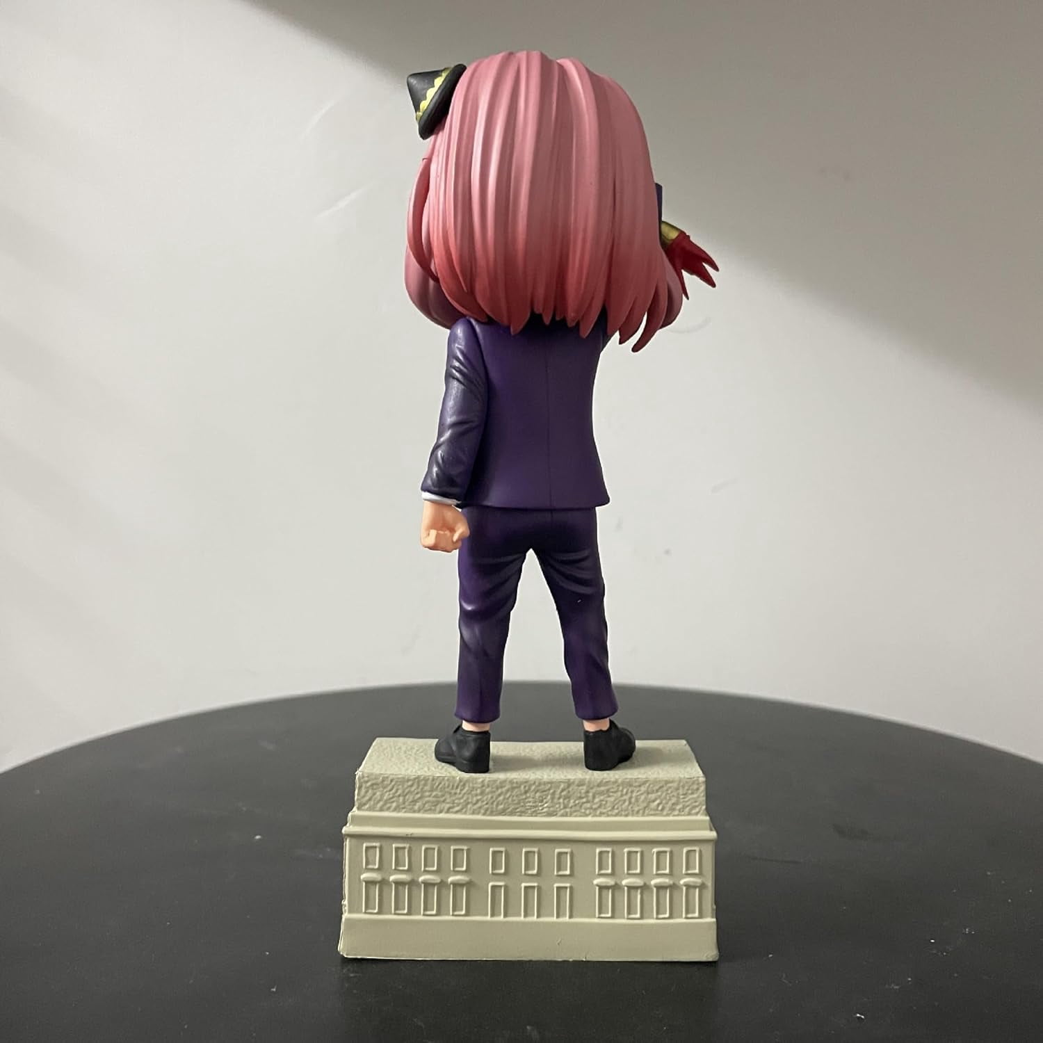 Anya Figure, Suit Anya Forger Cos President Anime Figures 18cm/7.1inch Handmade PVC Cartoon Manga Character Decoration Craft Gift