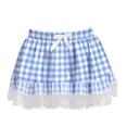 thumbnail image 6 of Women Y2k Plaid Ruffle Mini Skirt Flowy Layered Short Skirt Gingham A Line Skirts Cute Streetwear, 6 of 6