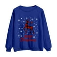 thumbnail image 3 of Christmas Gifts Sweatshirts for Women Winter Clothing Women's Sweatshirt Cute Long Sleeve Shirt Santa Graphic Womens Sweat Shirts Fall Clothes Blue, 3 of 4