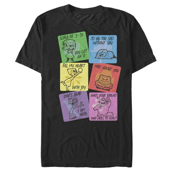Men's Inside Out Emotions Valentine Cards Graphic T-Shirt