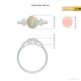 thumbnail image 5 of Angara Natural Opal Ring - Solitaire Oval Opal Criss Cross Ring with Diamonds for Women | October Birthstone Jewelry | 14K White Gold Opal Ring (Ring Size = 12.5), 5 of 9