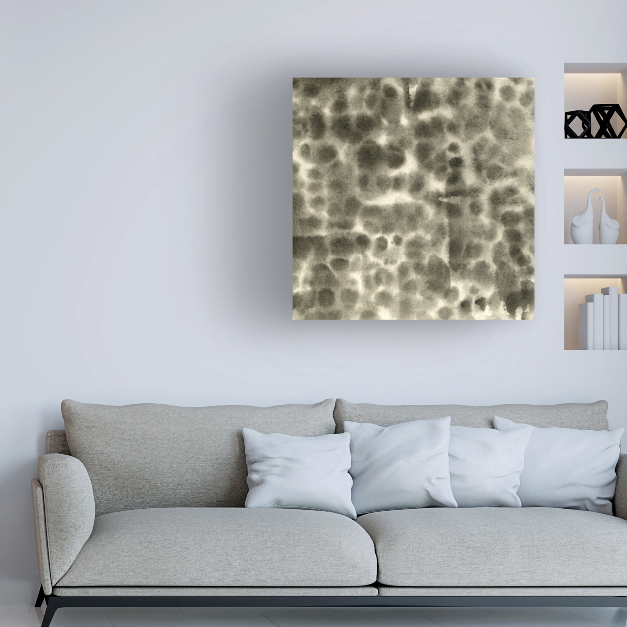 Canvas Wall Art - Emma Caroline 'Leopard Fade I' Wall Art for Living Room, Bedroom, or Office Décor by Trademark Fine Art - 14 x 14 Inches