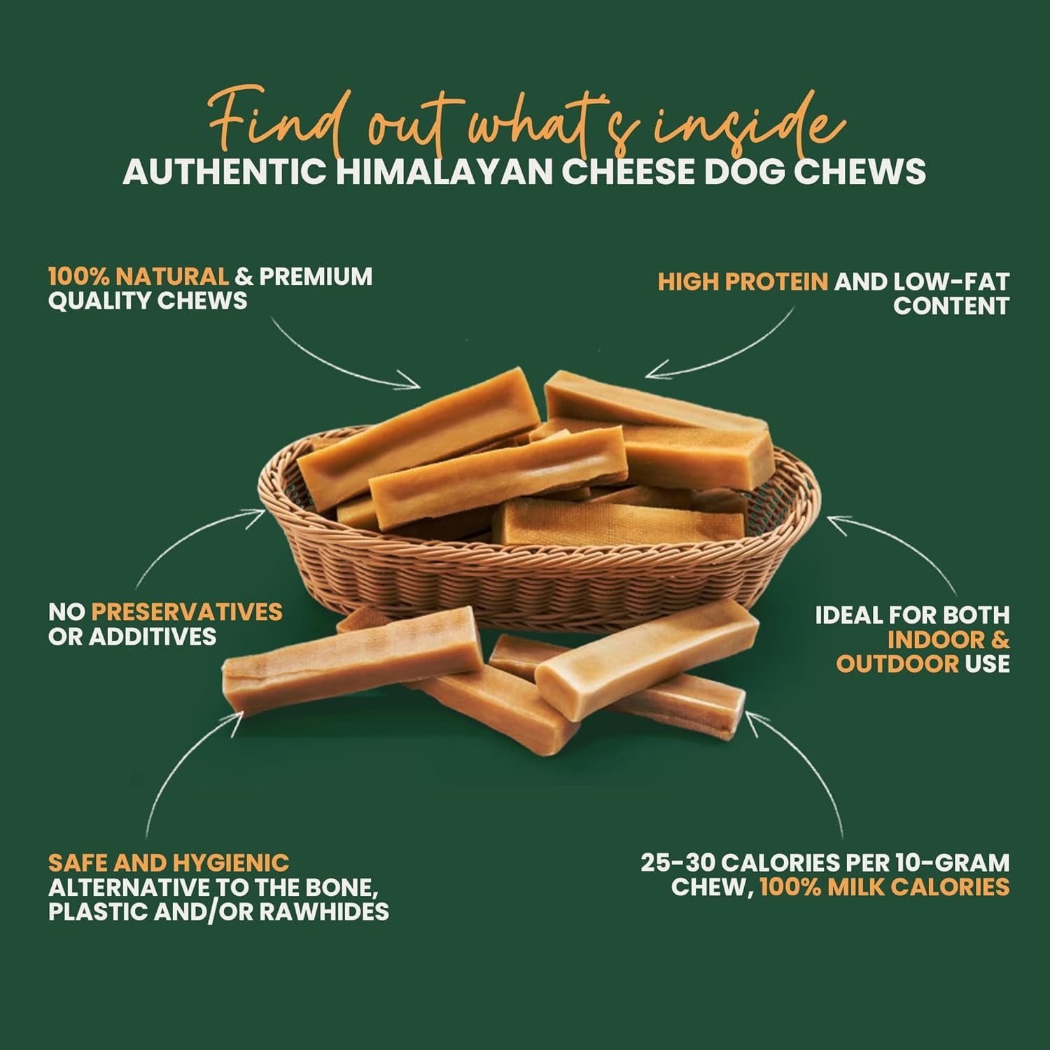 Kathmandu's-Authentic Himalayan Cheese - Natural Dog Chew, 2 XLarge Chews / Pack