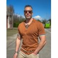 thumbnail image 5 of COOFANDY Button Up Knit Shirts for Men Casual Shirt Short Sleeve Button Down Shirt for Men, 5 of 6