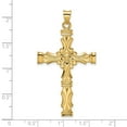 thumbnail image 3 of Auriga 14K Yellow Gold Polished Solid Fancy Design Cross Pendant for Women (L-52.42mm, W-29.18mm), 3 of 6