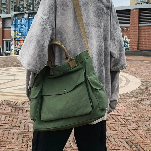 Canvas messenger cheap bag ladies