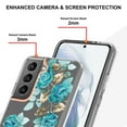 thumbnail image 4 of SaniMore for Samsung Galaxy S22 Case, Flexible TPU Magnetic Cover Support Wireless Charging Slim Flower Grass Pattern Shockproof Protective Shell for Ladies Women Girls, Green Flowers, 4 of 9