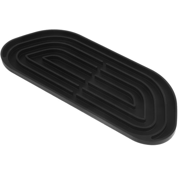 Worgeous Silicone Refrigerator Drip Catcher Tray Black 1Pack 8x3.3in