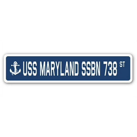 USS MARYLAND SSBN 738 Street Sign us navy ship veteran sailor gift