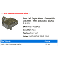 thumbnail image 2 of Front Left Engine Mount - Compatible with 1965 - 1966 Oldsmobile Starfire 7.0L V8, 2 of 2