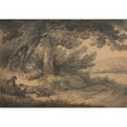 thumbnail image 2 of George Morland 18x14 Black Ornate Wood Framed Double Matted Museum Art Print Titled - Peasants Resting (1795), 2 of 5