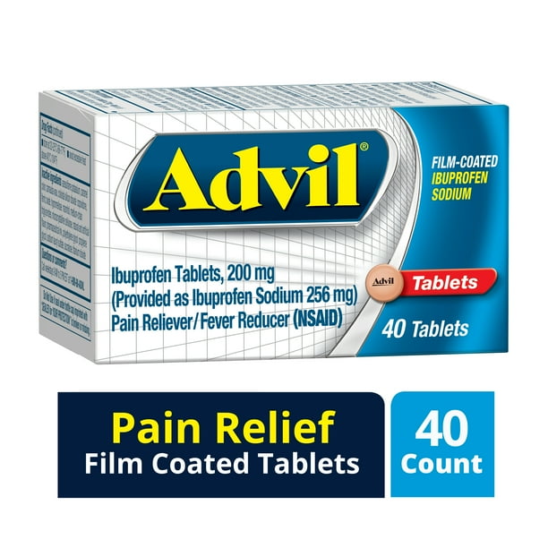 Advil (40 Count) Pain Reliever / Fever Reducer Film Coated Caplet